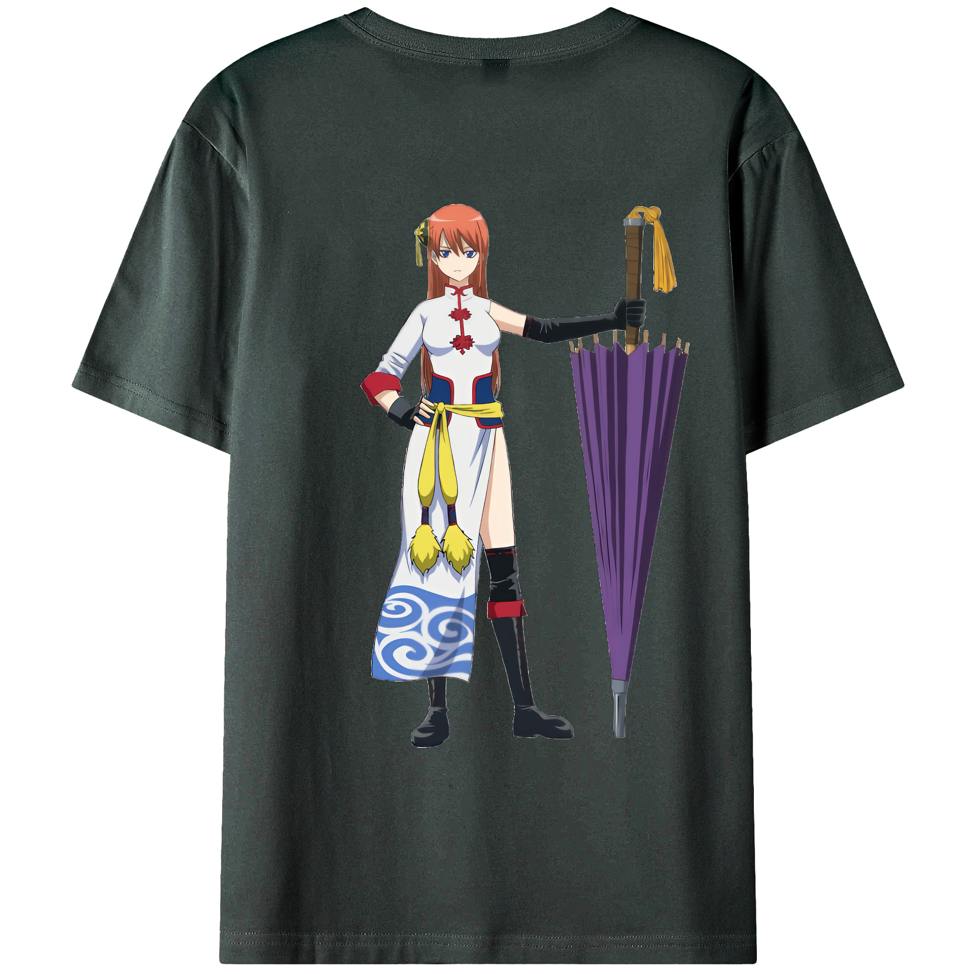 （画像用） ぎんたま 坂田銀時（さかたぎんとき） 神楽 志村新八（しむら しんぱち） GINTAMA Sakata Gintoki Kagura Shimura Shinpachi 綿100％ メンズ半袖Tシャツ（バックプリント） 通気性